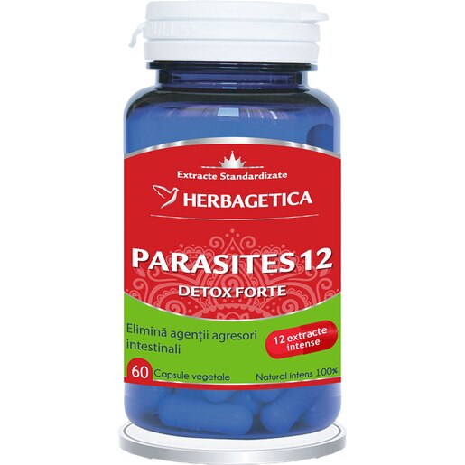 Supliment Parasites 12, 60 capsule, HERBAGETICA Supliment Parasites 12, 60 capsule, HERBAGETICA