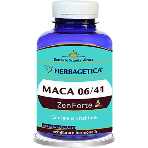 Supliment Maca, 120 capsule, HERBAGETICA Supliment Maca, 120 capsule, HERBAGETICA