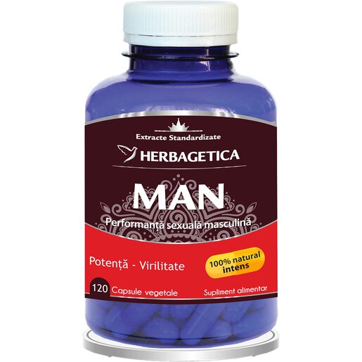 Supliment Man Zen Forte, 120 capsule, HERBAGETICA Supliment Man Zen Forte, 120 capsule, HERBAGETICA