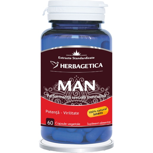 Supliment Man Zen Forte, 60 capsule, HERBAGETICA Supliment Man Zen Forte, 60 capsule, HERBAGETICA