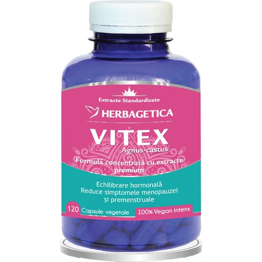 Supliment Vitex, 120 capsule, HERBAGETICA Supliment Vitex, 120 capsule, HERBAGETICA