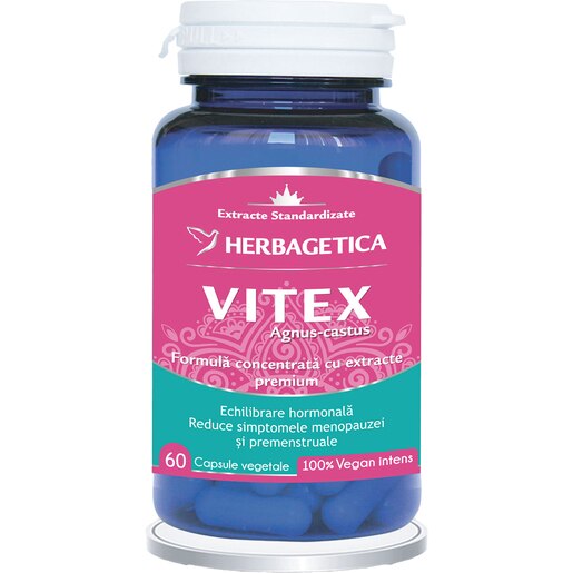 Supliment Vitex, 60 capsule, HERBAGETICA Supliment Vitex, 60 capsule, HERBAGETICA