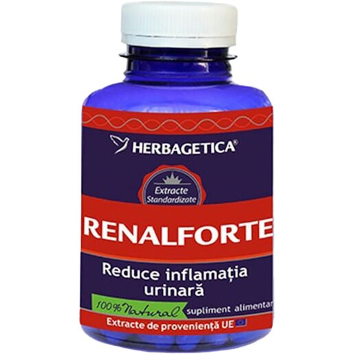 Supliment Renalforte, 120 capsule, HERBAGETICA Supliment Renalforte, 120 capsule, HERBAGETICA