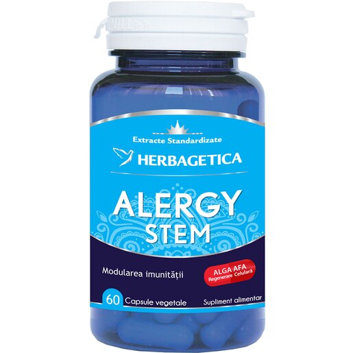 Supliment alimentar Alergy Stem, 60 capsule vegetale, HERBAGETICA Supliment alimentar Alergy Stem, 60 capsule vegetale, HERBAGETICA