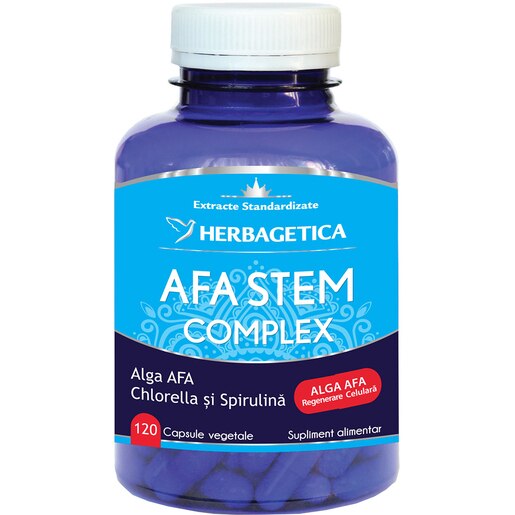Supliment alimentar Afa Stem Complex, 120 capsule vegetale, HERBAGETICA Supliment alimentar Afa Stem Complex, 120 capsule vegetale, HERBAGETICA