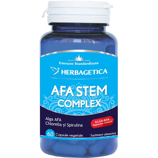 Supliment alimentar Afa Stem Complex, 60 capsule vegetale, HERBAGETICA Supliment alimentar Afa Stem Complex, 60 capsule vegetale, HERBAGETICA