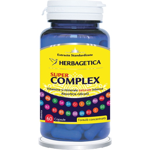 Supliment Super Complex, 60 capsule, HERBAGETICA Supliment Super Complex, 60 capsule, HERBAGETICA