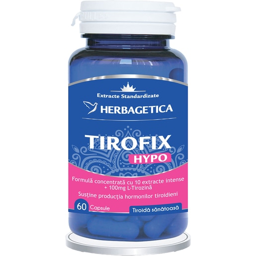 Supliment Tirofix Hypo, 60 capsule, HERBAGETICA Supliment Tirofix Hypo, 60 capsule, HERBAGETICA