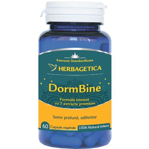 Supliment alimentar Dorm Bine, 60 capsule, HERBAGETICA Supliment alimentar Dorm Bine, 60 capsule, HERBAGETICA