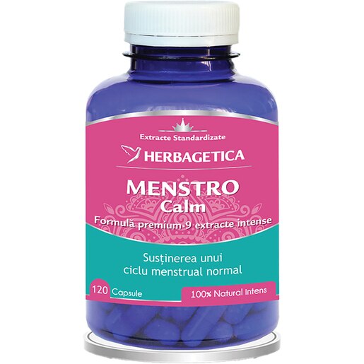 Supliment Menstrocalm, 120 capsule, HERBAGETICA Supliment Menstrocalm, 120 capsule, HERBAGETICA