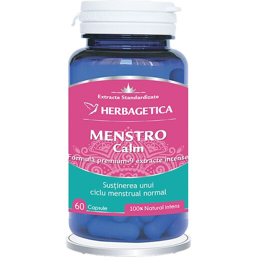 Supliment Menstrocalm, 60 capsule, HERBAGETICA Supliment Menstrocalm, 60 capsule, HERBAGETICA