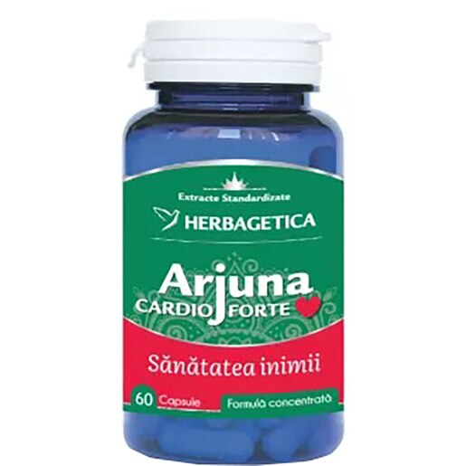 Supliment alimentar Arjuna Cardio Forte, 60 capsule, HERBAGETICA Supliment alimentar Arjuna Cardio Forte, 60 capsule, HERBAGETICA