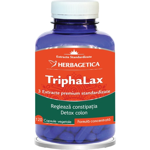 Supliment Triphalax, 120 capsule, HERBAGETICA Supliment Triphalax, 120 capsule, HERBAGETICA