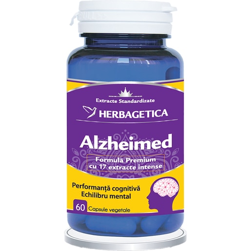 Supliment Alzheimed, 60 capsule, HERBAGETICA Supliment Alzheimed, 60 capsule, HERBAGETICA