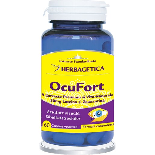 Supliment OcuFort, 60 capsule, HERBAGETICA Supliment OcuFort, 60 capsule, HERBAGETICA