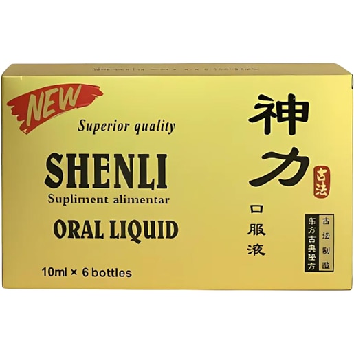 Supliment alimentar Shenli Potent, 6 fiole x 10 ml, ORIENTAL HERBAL Supliment alimentar Shenli Potent, 6 fiole x 10 ml, ORIENTAL HERBAL