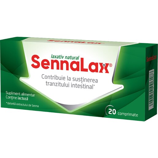 Supliment alimentar Sennalax laxativ natural, 20 comprimate, BIOFARM Supliment alimentar Sennalax laxativ natural, 20 comprimate, BIOFARM