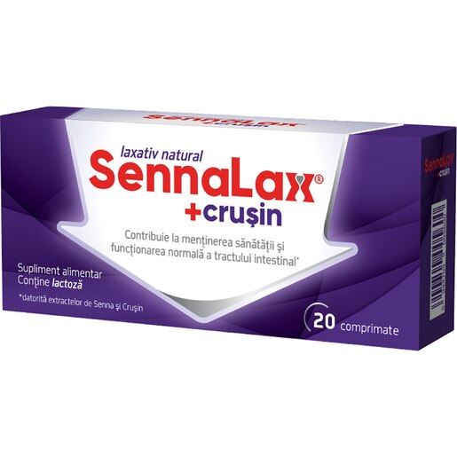 Supliment alimentar Sennalax + Crusin, 20 comprimate, BIOFARM Supliment alimentar Sennalax + Crusin, 20 comprimate, BIOFARM