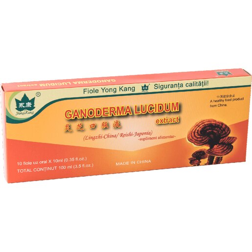 Supliment alimentar Ganoderma Lucidum, 10 fiole, YONG KANG Supliment alimentar Ganoderma Lucidum, 10 fiole, YONG KANG