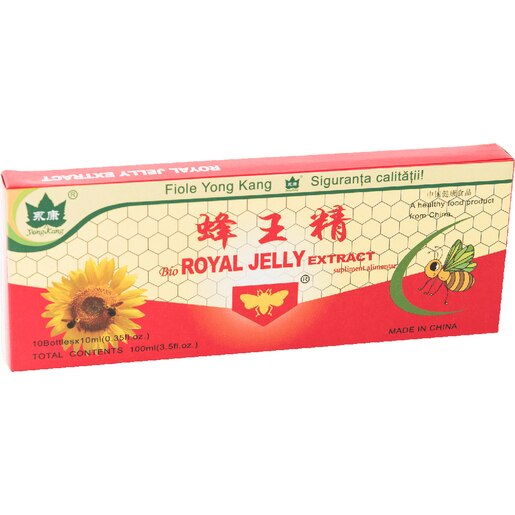 Supliment alimentar Royal Jelly, 10 fiole, YONG KANG Supliment alimentar Royal Jelly, 10 fiole, YONG KANG