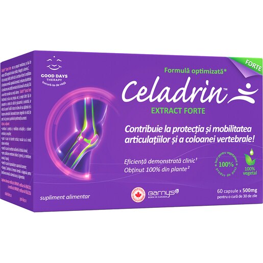 Supliment alimentar Celadrin Extract Forte, 60 capsule, GOOD DAYS THERAPY Supliment alimentar Celadrin Extract Forte, 60 capsule, GOOD DAYS THERAPY