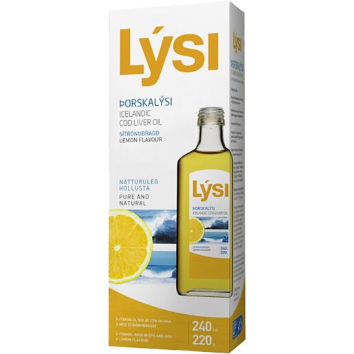 Supliment alimentar Ulei din Ficat de Cod, cu aroma naturala de lamaie, 240 ml, LYSI Supliment alimentar Ulei din Ficat de Cod, cu aroma naturala de lamaie, 240 ml, LYSI