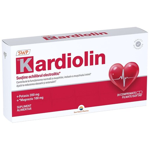 Supliment alimentar Kardiolin, 28 comprimate filmate, SUN WAVE PHARMA Supliment alimentar Kardiolin, 28 comprimate filmate, SUN WAVE PHARMA