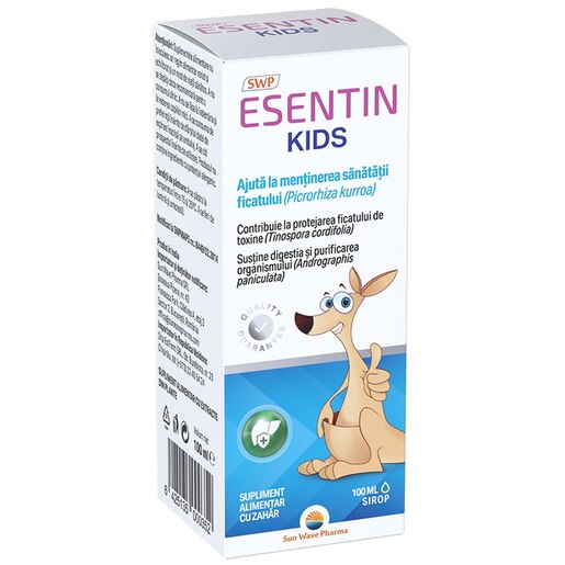 Supliment alimentar Esentin Kids, sirop, 100 ml, SUN WAVE PHARMA Supliment alimentar Esentin Kids, sirop, 100 ml, SUN WAVE PHARMA