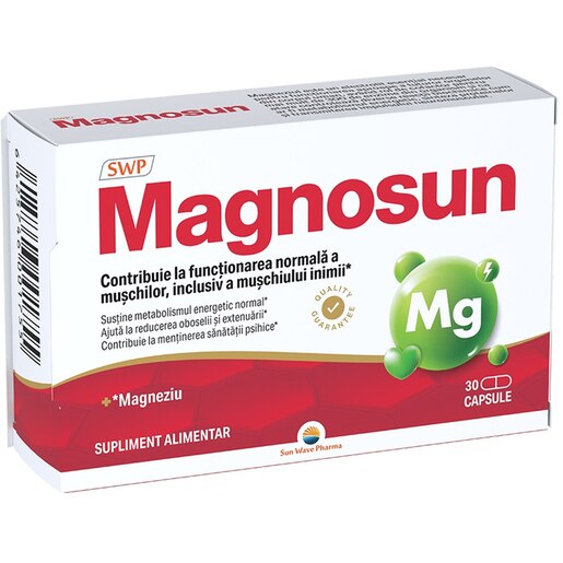 Supliment alimentar Magnosun, 30 capsule, SUN WAVE PHARMA Supliment alimentar Magnosun, 30 capsule, SUN WAVE PHARMA