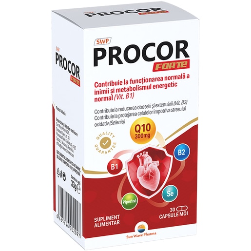 Supliment alimentar Procor Forte, 30 capsule, SUN WAVE PHARMA Supliment alimentar Procor Forte, 30 capsule, SUN WAVE PHARMA