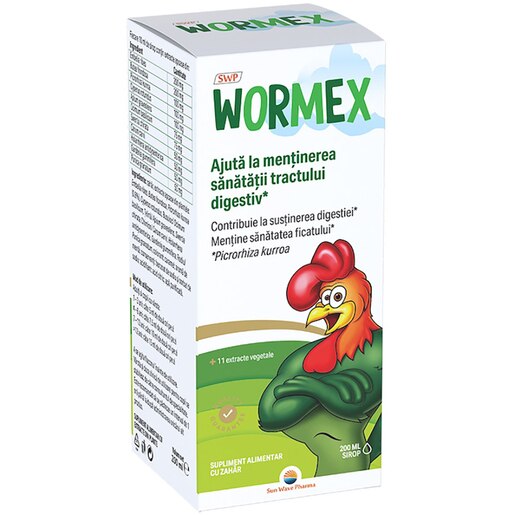 Supliment alimentar Wormex, sirop, 200 ml, SUN WAVE PHARMA Supliment alimentar Wormex, sirop, 200 ml, SUN WAVE PHARMA