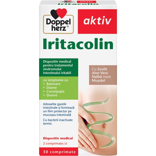 Supliment alimentar Aktiv Iritacolin, 30 comprimate, DOPPELHERZ Supliment alimentar Aktiv Iritacolin, 30 comprimate, DOPPELHERZ