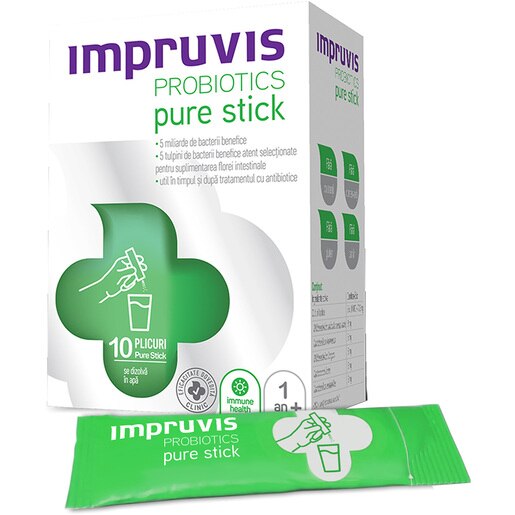 Probiotic Pure Stick Impruvis, 10 plicuri Probiotic Pure Stick Impruvis, 10 plicuri