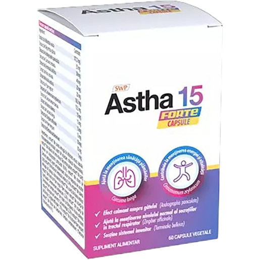 Supliment alimentar Astha 15 Forte, 60 capsule, SUN WAVE PHARMA Supliment alimentar Astha 15 Forte, 60 capsule, SUN WAVE PHARMA
