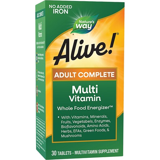 Supliment alimentar Alive! Complex multivitamine Nature's Way , 30 comprimate, SECOM Supliment alimentar Alive! Complex multivitamine Nature's Way , 30 comprimate, SECOM