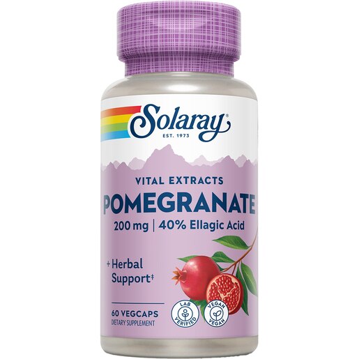 Supliment alimentar Pomegranate (Rodie) Solaray, 60 capsule vegetale, SECOM Supliment alimentar Pomegranate (Rodie) Solaray, 60 capsule vegetale, SECOM