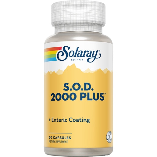Supliment alimentar SOD 2000 Plus Solaray, 60 capsule, gastrorezist, SECOM Supliment alimentar SOD 2000 Plus Solaray, 60 capsule, gastrorezist, SECOM
