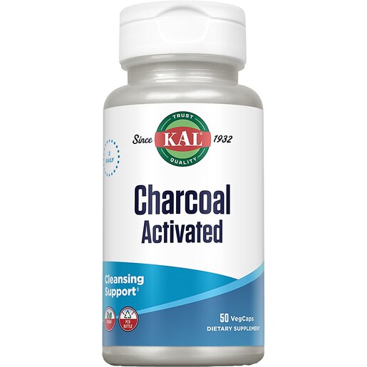 Supliment Charcoal Activated KAL, 50 capsule, SECOM Supliment Charcoal Activated KAL, 50 capsule, SECOM