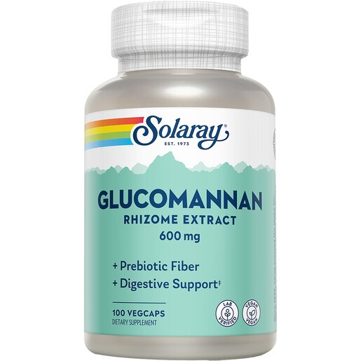 Supliment Glucomannan 600 mg Solaray, 100 capsule, SECOM Supliment Glucomannan 600 mg Solaray, 100 capsule, SECOM