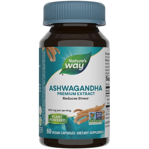 Supliment alimentar Ashwagandha SE 500 mg Nature's Way, 60 capsule vegetale, SECOM Supliment alimentar Ashwagandha SE 500 mg Nature's Way, 60 capsule vegetale, SECOM