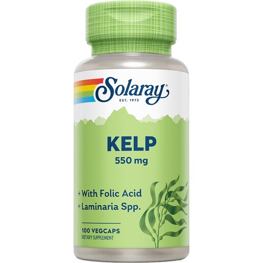 Supliment Kelp 550 mg Solaray, 100 capsule, SECOM Supliment Kelp 550 mg Solaray, 100 capsule, SECOM