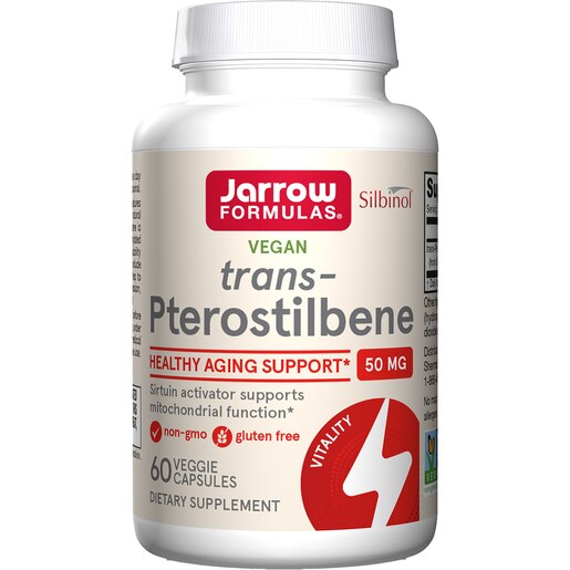 Supliment alimentar Trans-Pterostilbene 50 mg Jarrow Formulas, 60 capsule vegetale, SECOM Supliment alimentar Trans-Pterostilbene 50 mg Jarrow Formulas, 60 capsule vegetale, SECOM
