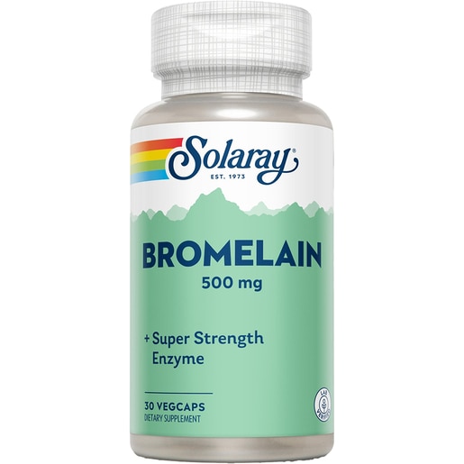 Supliment alimentar Bromelain 500 mg Solaray, 30 capsule vegetale, SECOM Supliment alimentar Bromelain 500 mg Solaray, 30 capsule vegetale, SECOM