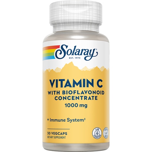 Supliment Vitamina C 1000 mg Solaray, 30 capsule vegetale, SECOM Supliment Vitamina C 1000 mg Solaray, 30 capsule vegetale, SECOM