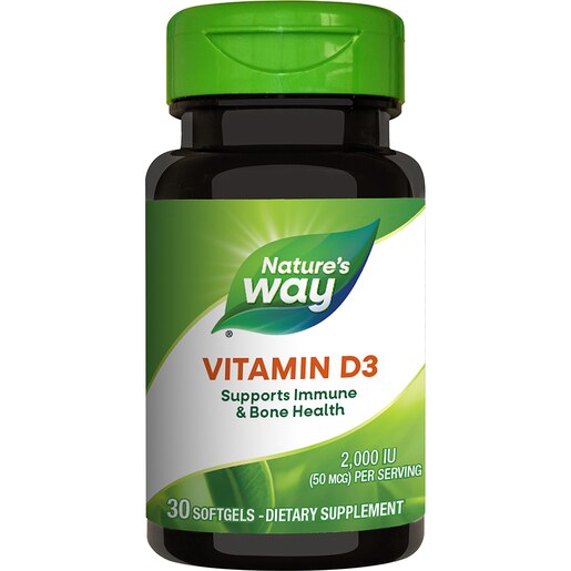 Vitamina D3 2000UI Nature's Way, 30 capsule moi, SECOM Vitamina D3 2000UI Nature's Way, 30 capsule moi, SECOM