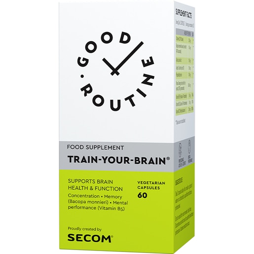 Supliment alimentar Train Your Brain Good Routine, 60 capsule vegetale, SECOM Supliment alimentar Train Your Brain Good Routine, 60 capsule vegetale, SECOM