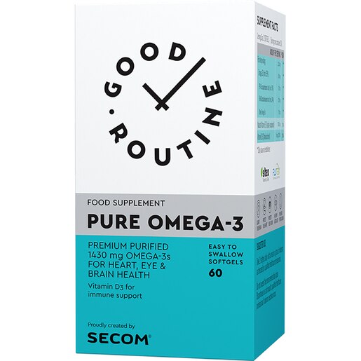 Supliment alimentar Pure Omega 3 Good Routine, 60 capsule moi, SECOM Supliment alimentar Pure Omega 3 Good Routine, 60 capsule moi, SECOM