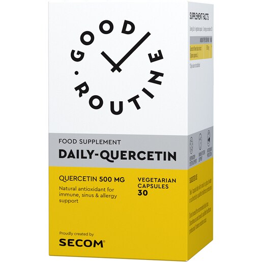 Supliment Daily-Quercetin 500 mg Good Routine, 30 capsule, SECOM Supliment Daily-Quercetin 500 mg Good Routine, 30 capsule, SECOM