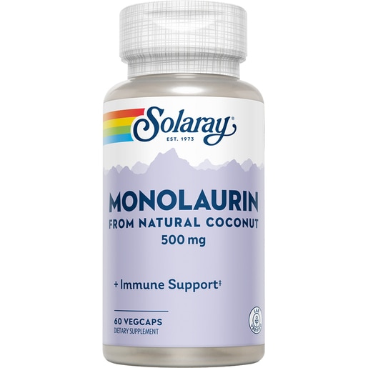 Supliment alimentar Monolaurin 500 mg Solaray, 60 capsule vegetale, SECOM Supliment alimentar Monolaurin 500 mg Solaray, 60 capsule vegetale, SECOM