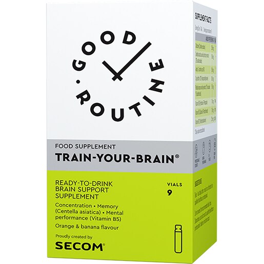 Supliment Train-Your-Brain Good Routine, 9 fiole x 25 ml, SECOM Supliment Train-Your-Brain Good Routine, 9 fiole x 25 ml, SECOM